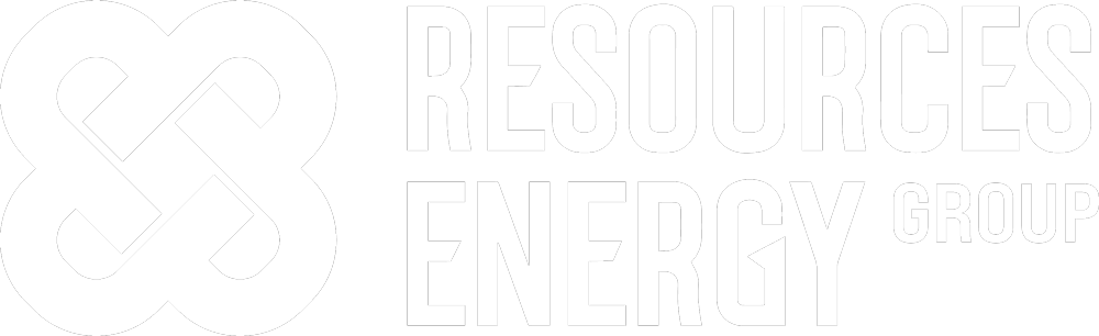 Resources & Energy Group Limited Logo, reverse in white